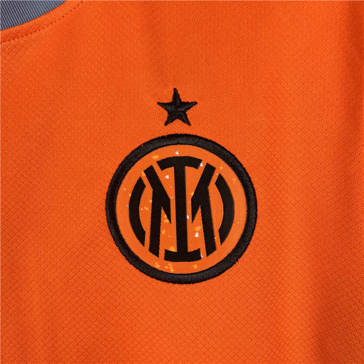 23/24 Inter Milan Away Orange Soccer Jersey Football Shirt - Click Image to Close